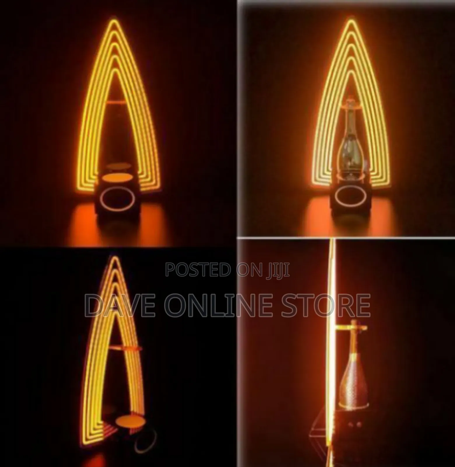 Neon Arrow" Led Illuminated Single Bottle Display Stand