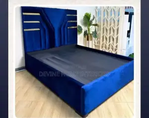 Blue Velvet Bed