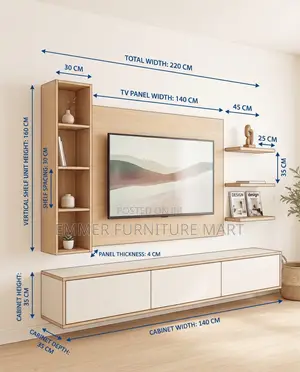 Wall Unit Tv Stand in 5 Feet Width