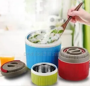 Set of 3 Vibrant Insulated Thermal Food Jars