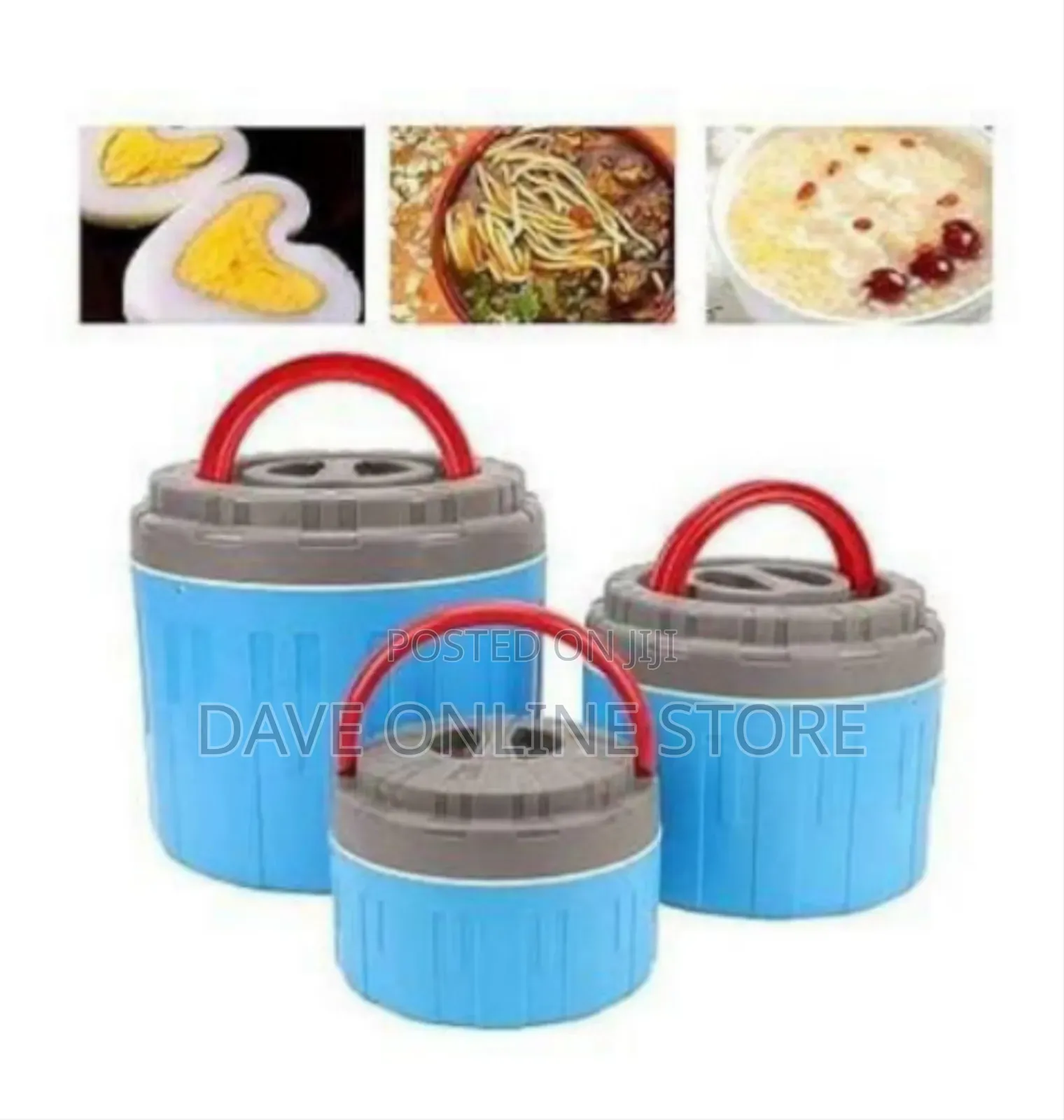Set of 3 Vibrant Insulated Thermal Food Jars