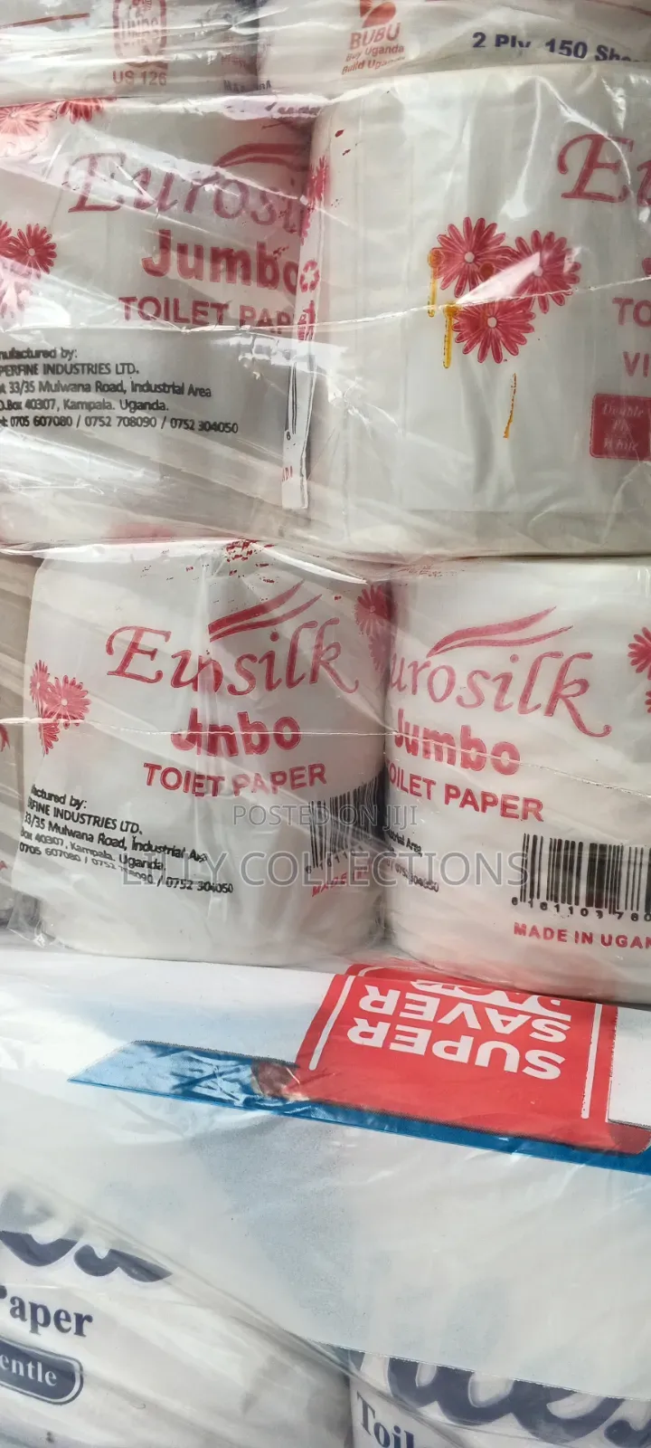 Acarton of Euroslik Jumbo Toilet Paper