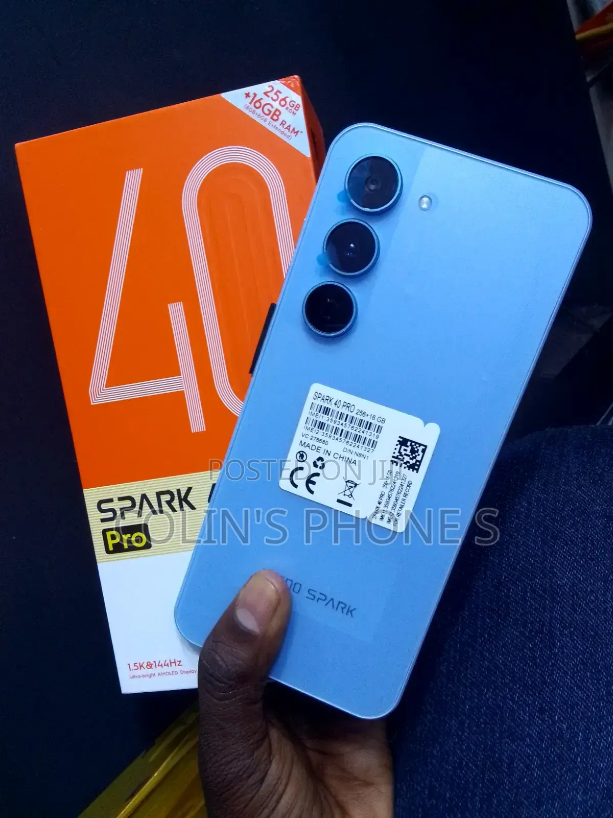 New Tecno Spark 40 Pro 256 GB Blue