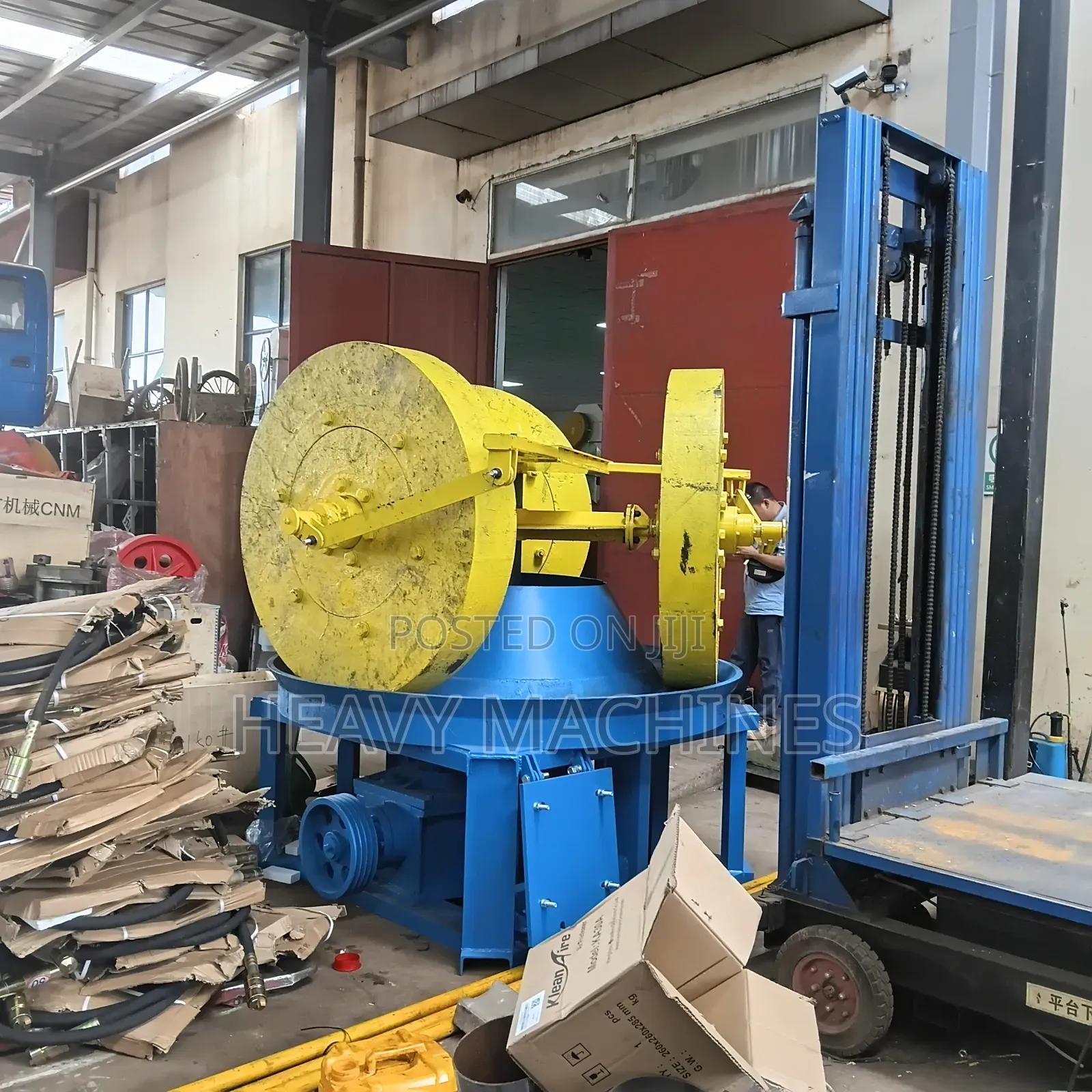 Heavy Duty Three Roller Wheel Gold Wet Pan Grinding Mill