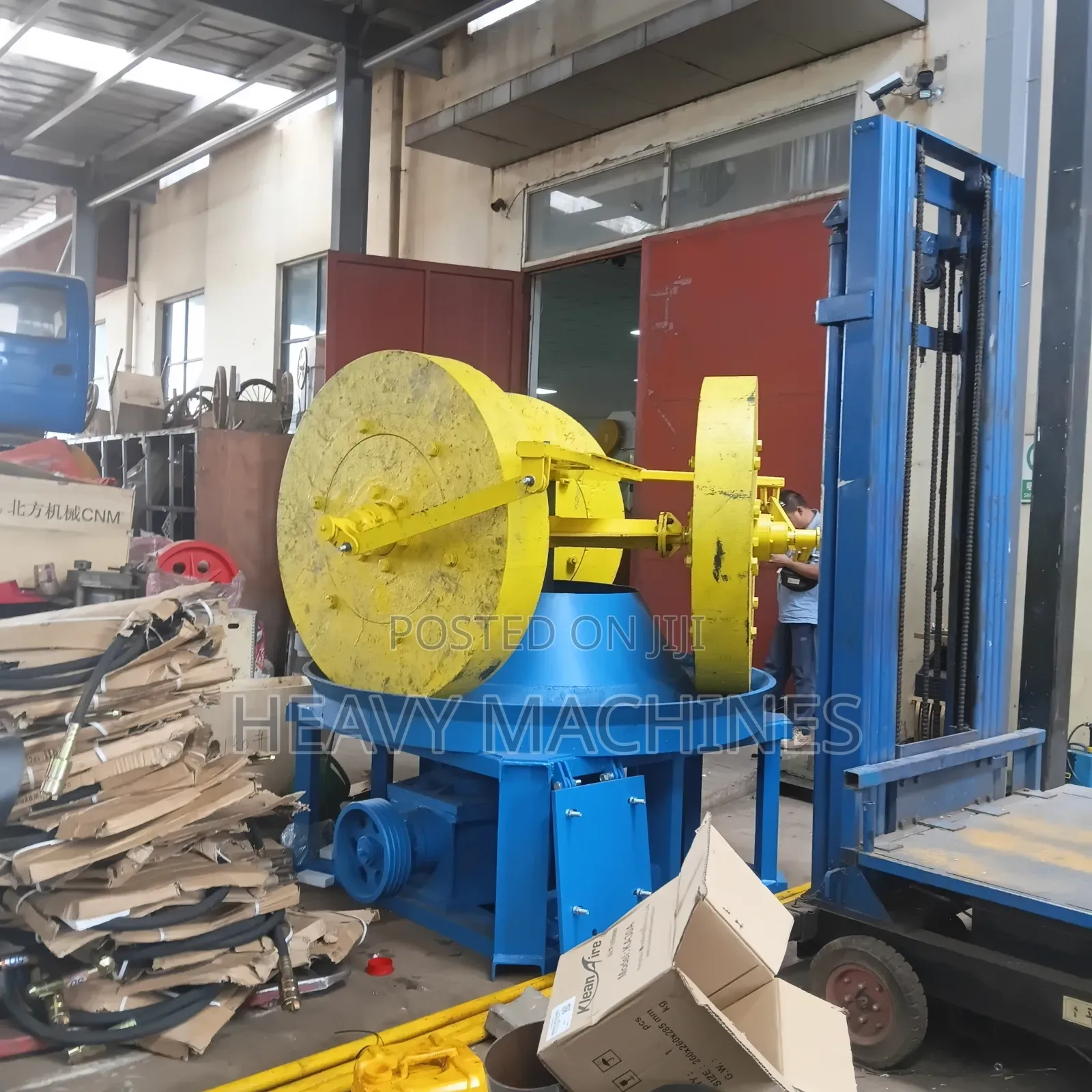 Heavy Duty Three Roller Wheel Gold Wet Pan Grinding Mill