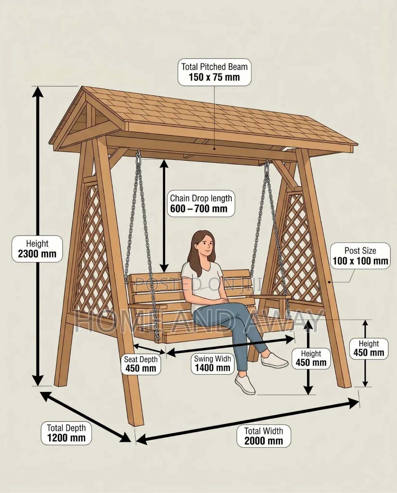 Canopy Garden Swing Chairs From 2,000,000/- With Delivery/Installation