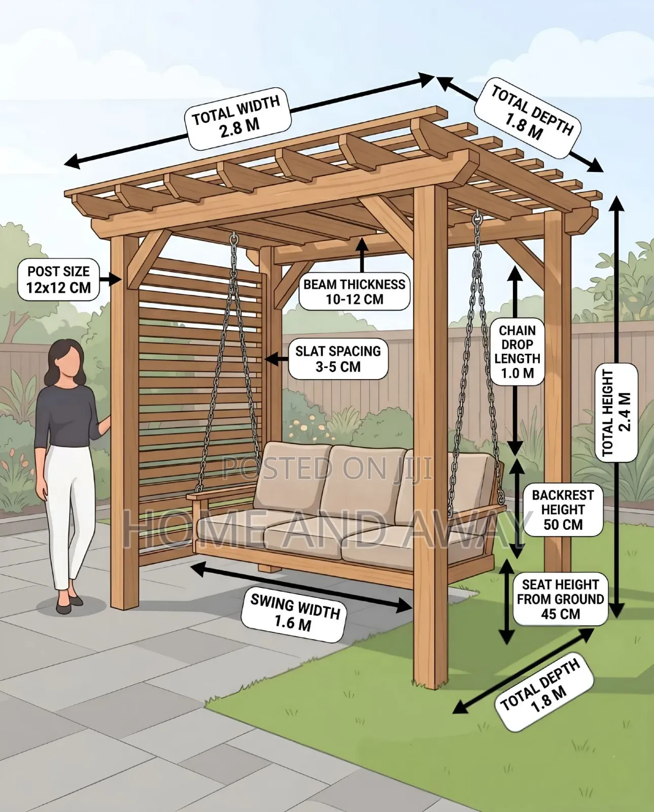 Canopy Garden Swing Chairs From 2,000,000/- With Delivery/Installation