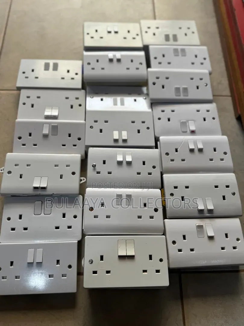 Uk Used White, 13-Amp, Double-Switched Power Sockets.