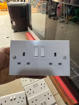 Uk Used White, 13-Amp, Double-Switched Power Sockets.