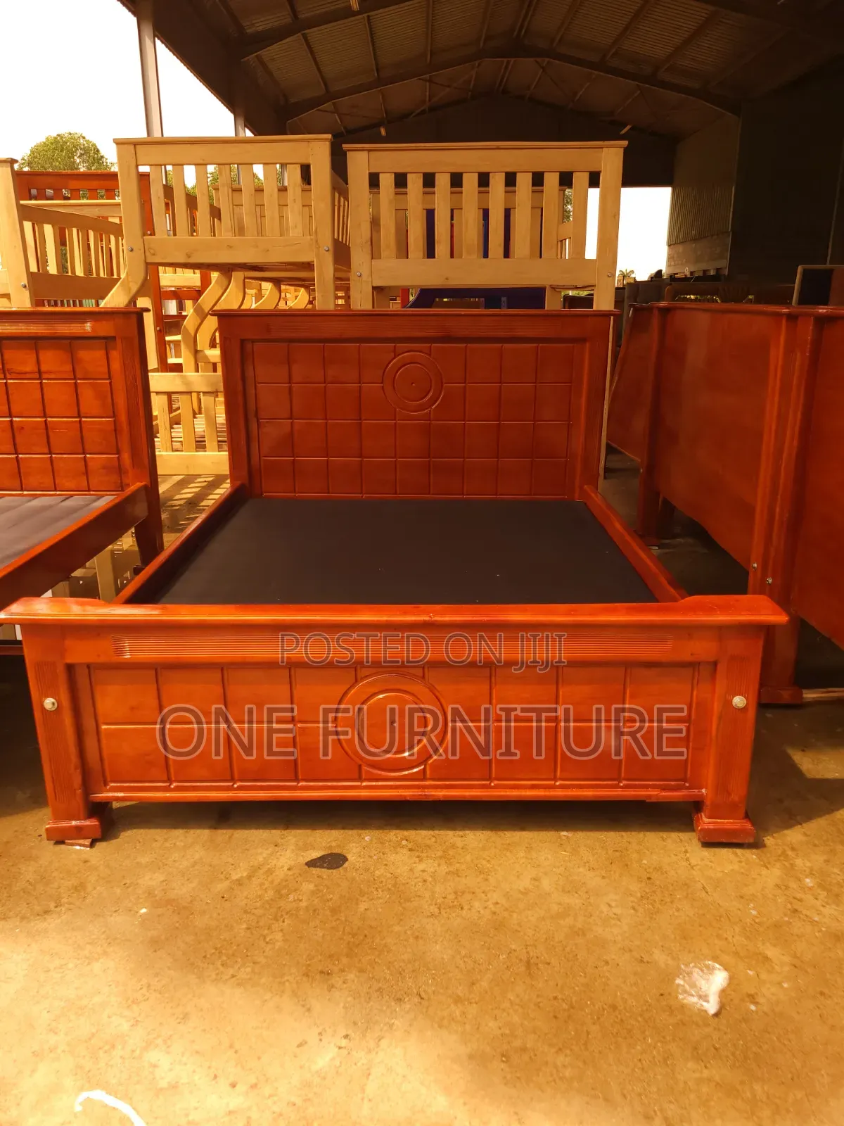 Tile Bed in Brown Color
