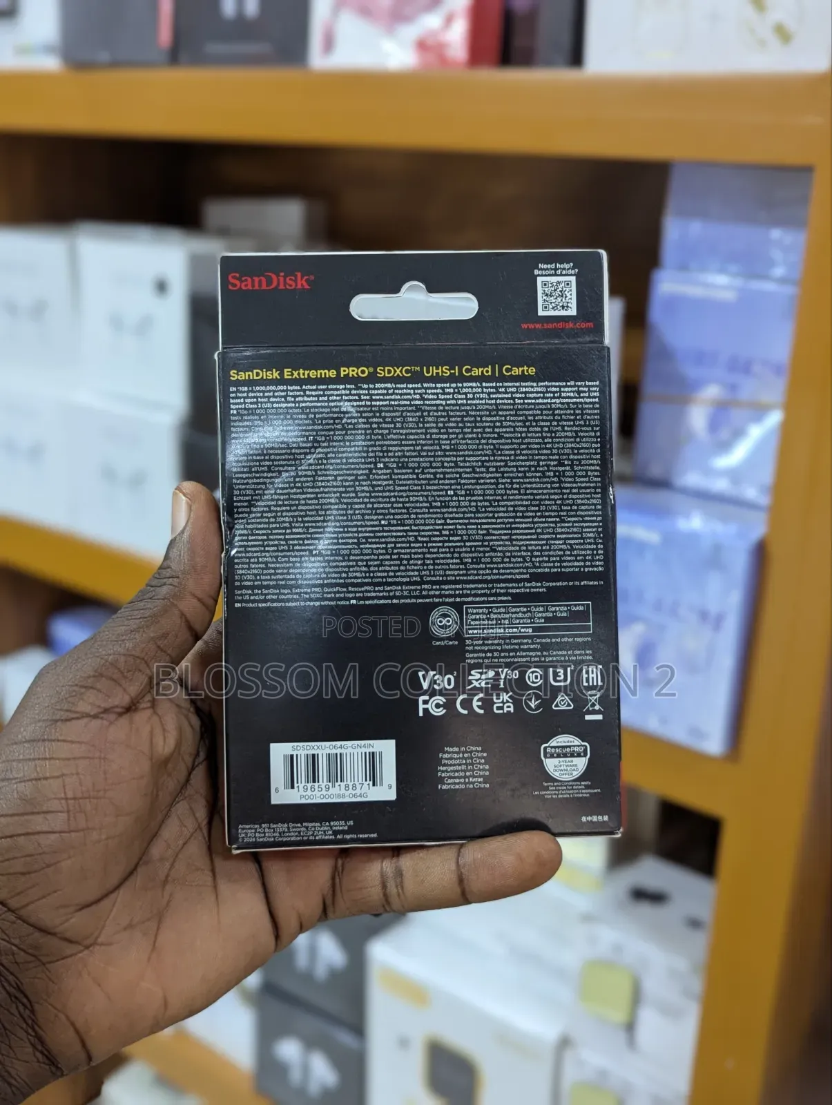 Sandisk 64gb Extreme Pro SDXC Uhs-I Memory Card - C10, U3, V30, Uhd