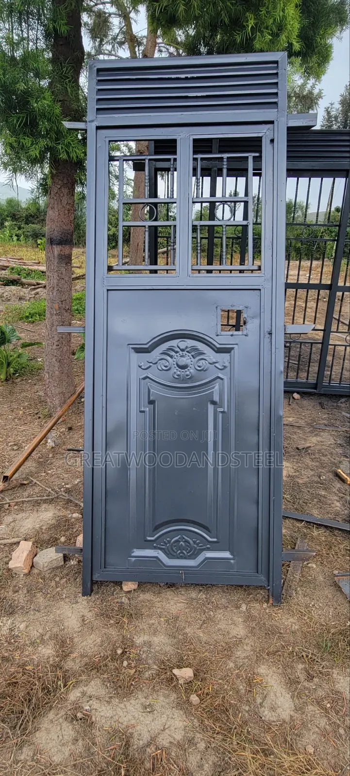 Metallic Modern Back Door