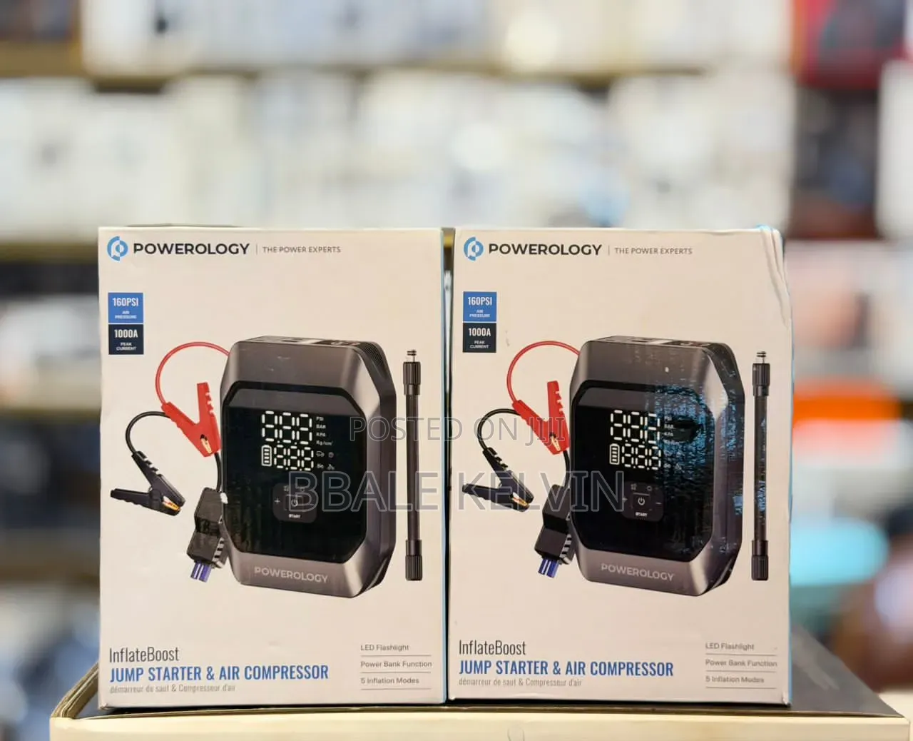 Powerology Inflate Boost 2in1 Jump Starter and Air Compressor