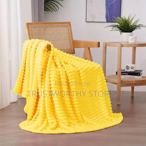Mustard Yellow Single Soft Blanket 5by6 and 6by6