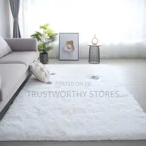 White Large Fluffy Carpet 2x2.5m