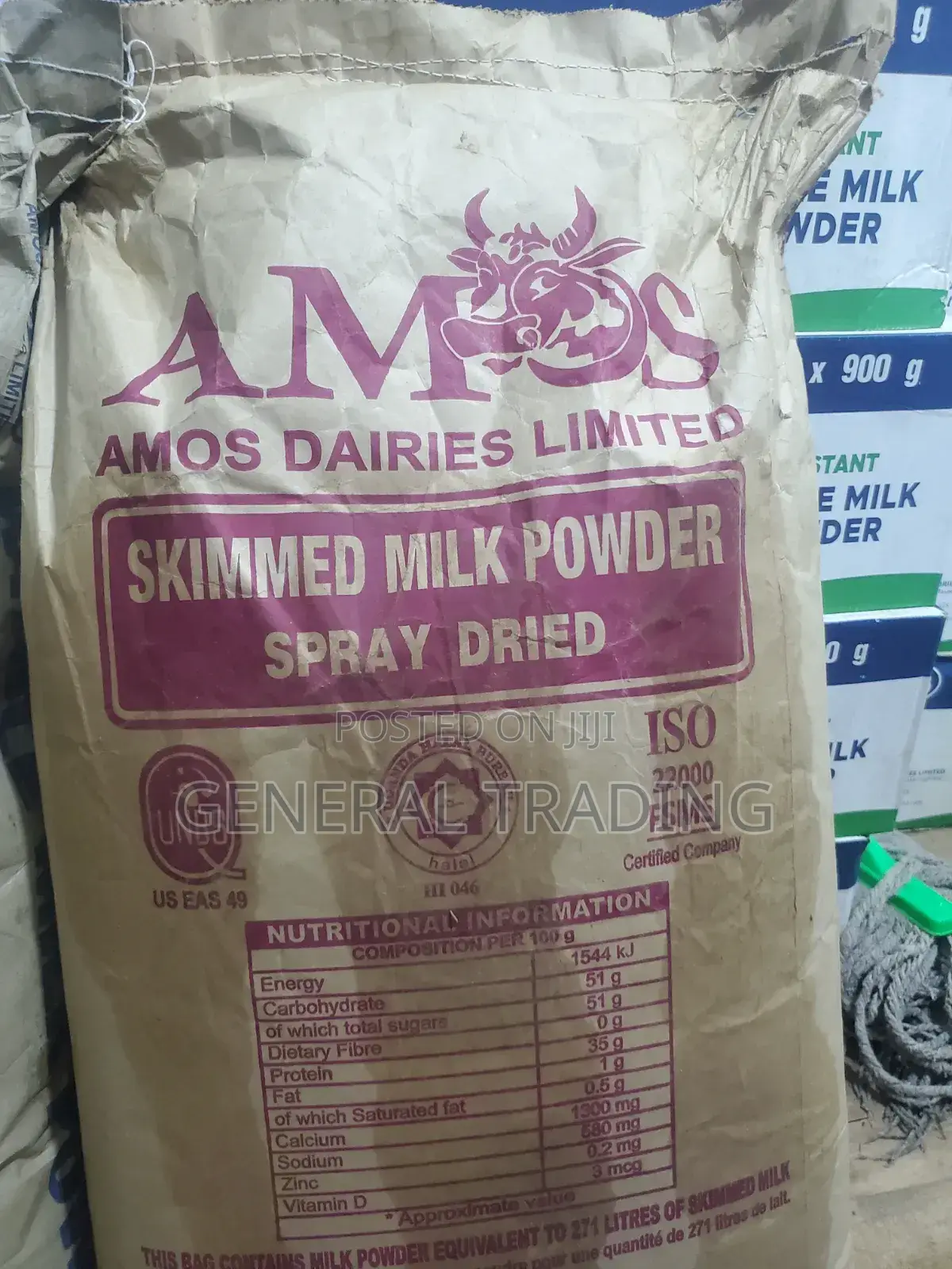 Amos Dairies Milk Powder 25kgs for Sale