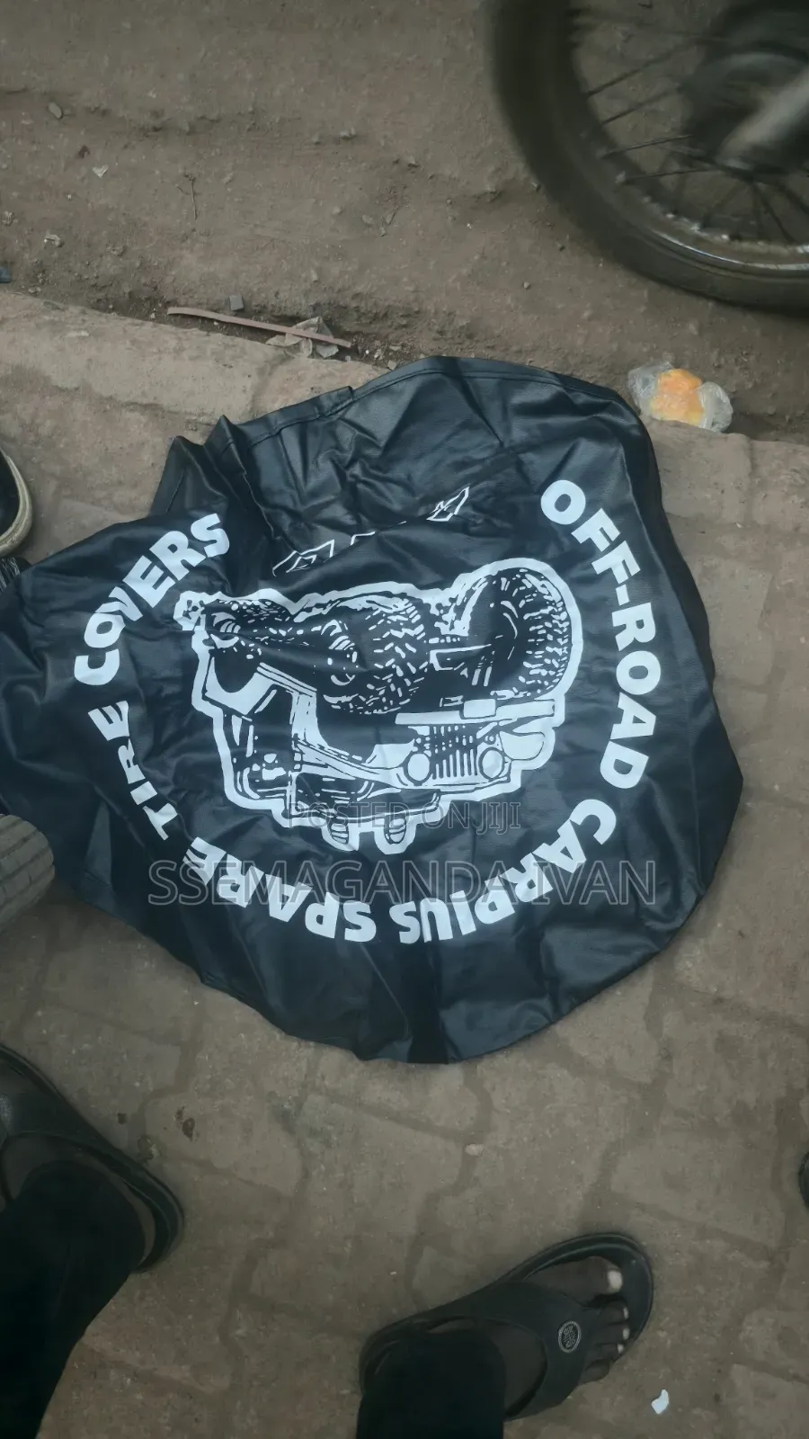 Black Offroad Behind Tyre Cover