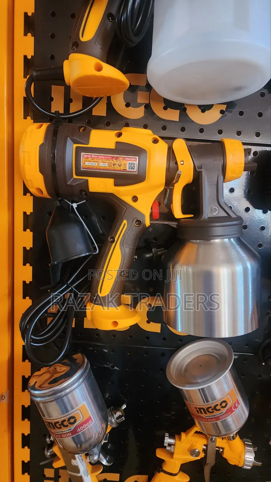 Ingco Electric Spray Gun 530w 1000ml Stainless Steel Tank Spg45061