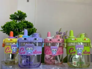 Fun Cartoon Character Dual-Spout Children's Water Bottles