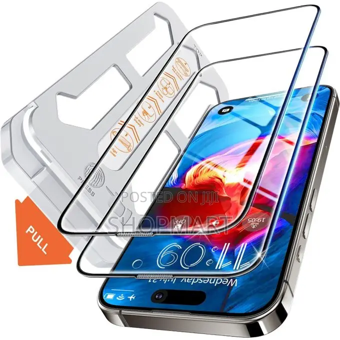 Case Pack of 3 for iPhone 16, iPhone 15 (6.1 Inches), Tempered Glass