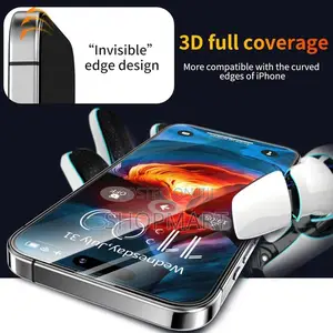 Case Pack of 3 for iPhone 16, iPhone 15 (6.1 Inches), Tempered Glass