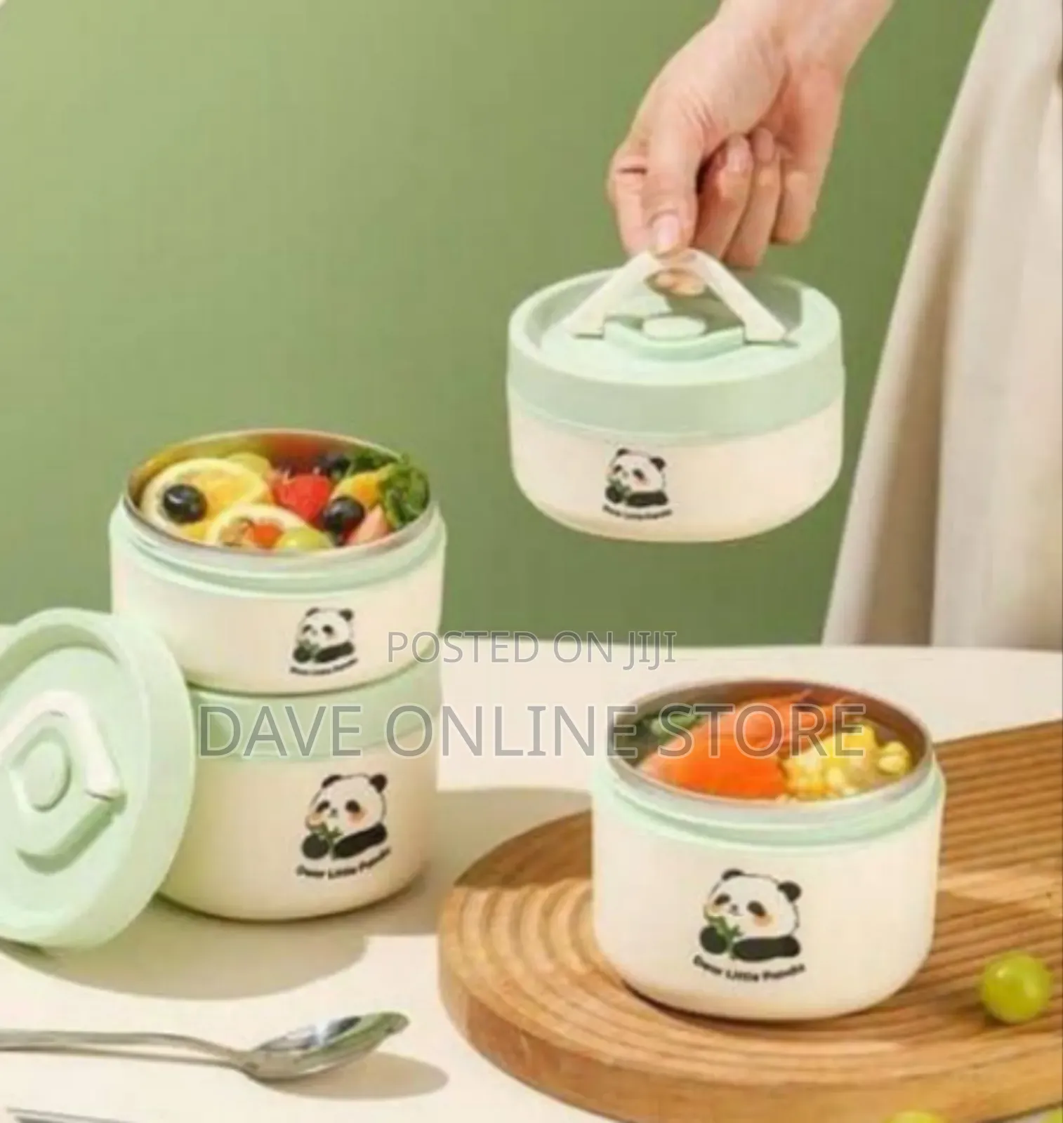 Adorable Stackable Thermal Lunch Container Set With Insulated Bag.