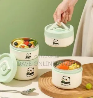 Adorable Stackable Thermal Lunch Container Set With Insulated Bag.