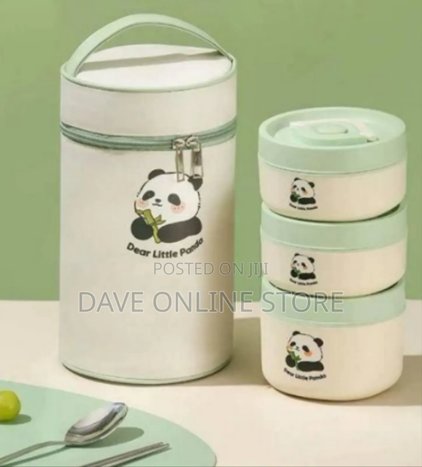 Adorable Stackable Thermal Lunch Container Set With Insulated Bag.
