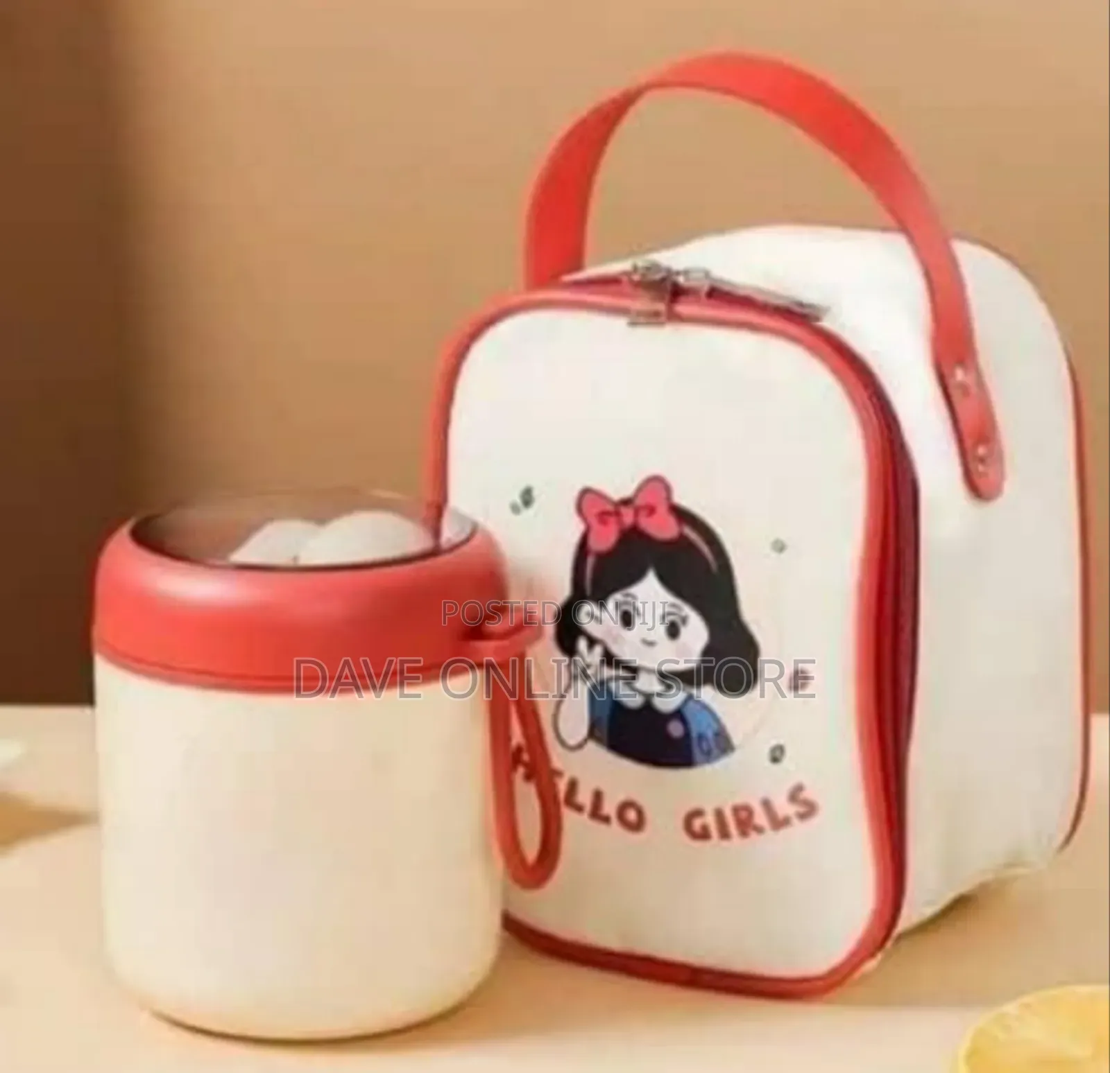 Portable Insulated Food Jar and Lunch Bag Set