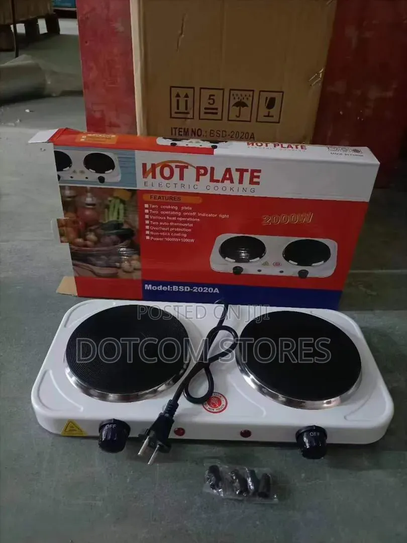 Portable Double Burner Electric Hot Plate,