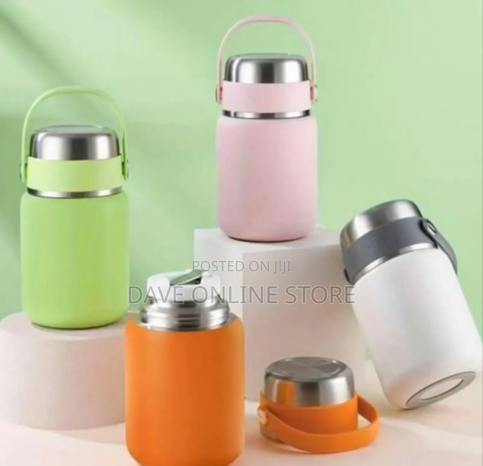 Insulated Stainless Steel Food Jar With Carry Handle