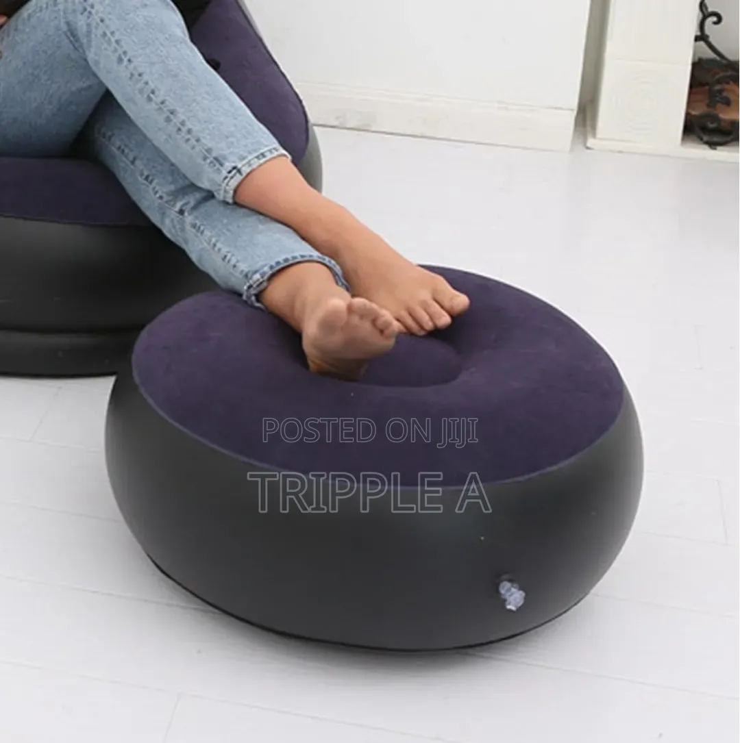 Portable Air Pump Sofa With Foot Rest and Manual Pump