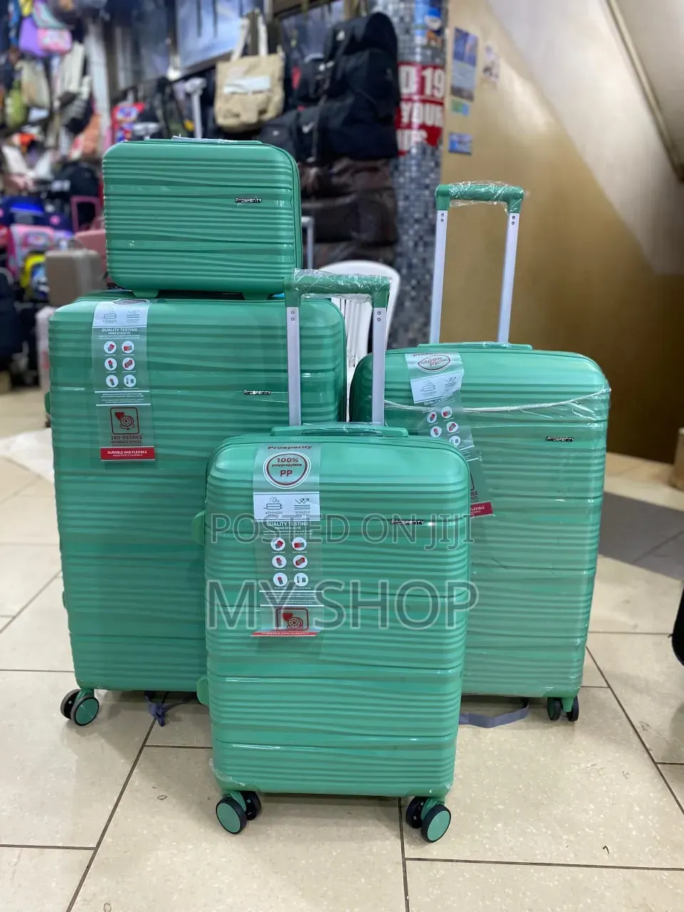 4 Piece Travel Luggage Set - Strong Rolling Kwanjula Suitcases