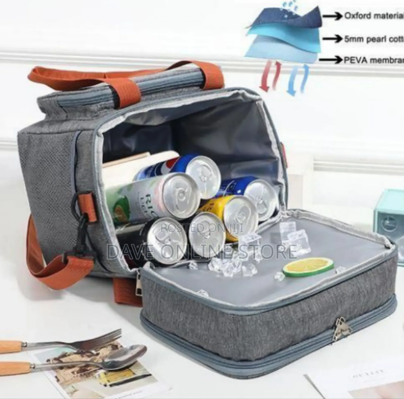 Brivilas Dual-Compartment Insulated Lunch Bag / Cooler Bag