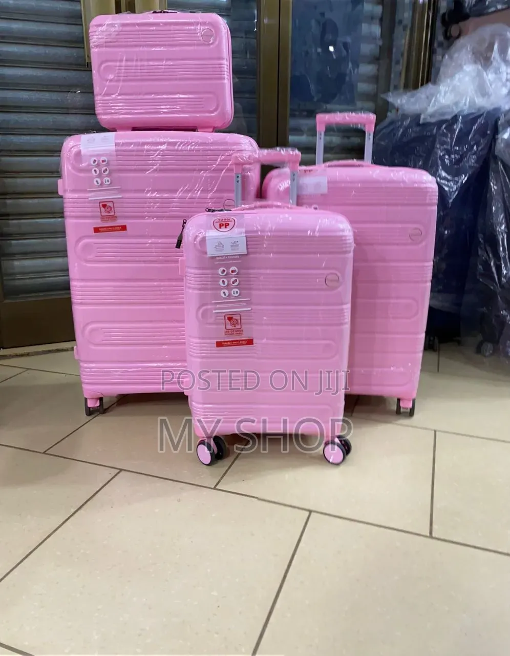 Executive Travel Suitcases Set 4pcs Pink - Stylish Kwanjula Gift Cases
