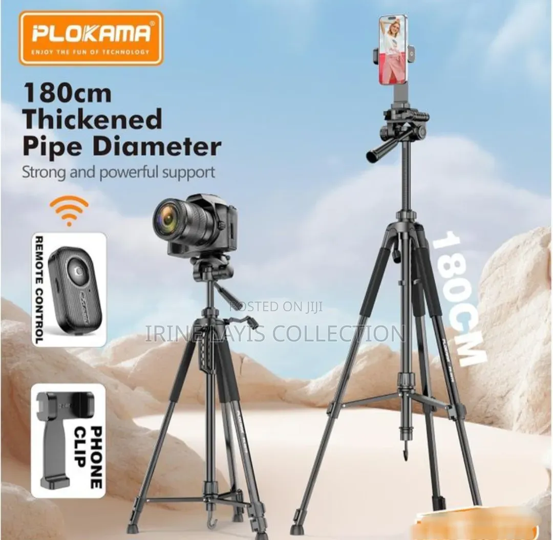Plokama Pk-9970 Black Tripod for Cameras and Smartphones.