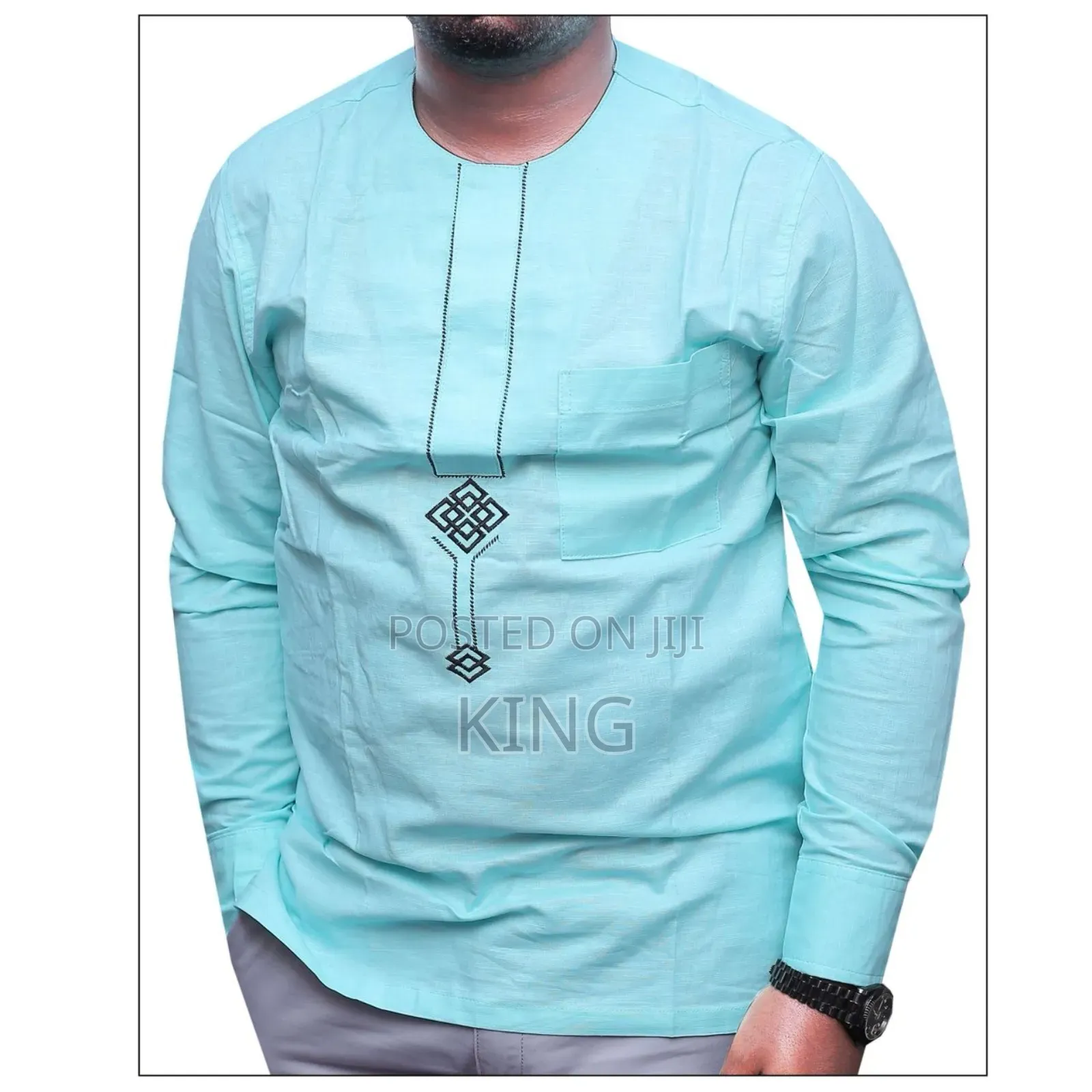 Colorful Adinkra Pattern Kitengi Shirt