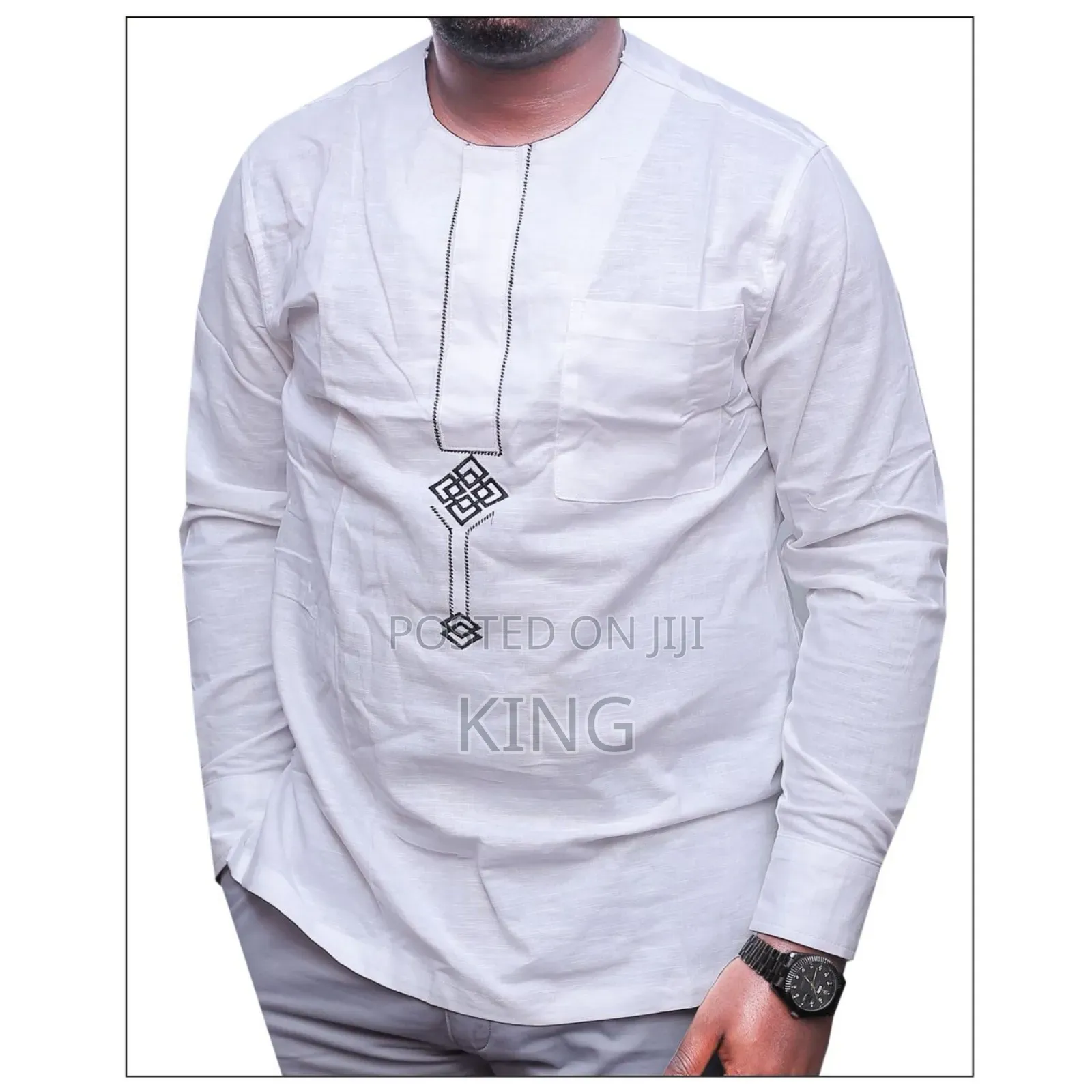 Colorful Adinkra Pattern Kitengi Shirt