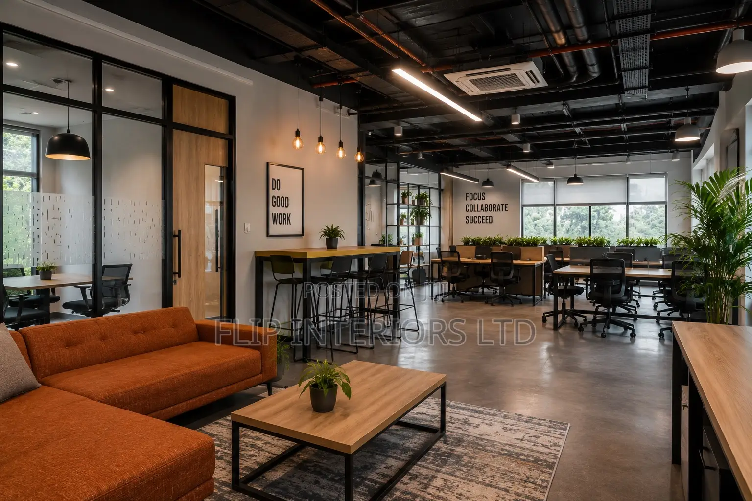 Stylish Co-Working Space Interior Setup Services