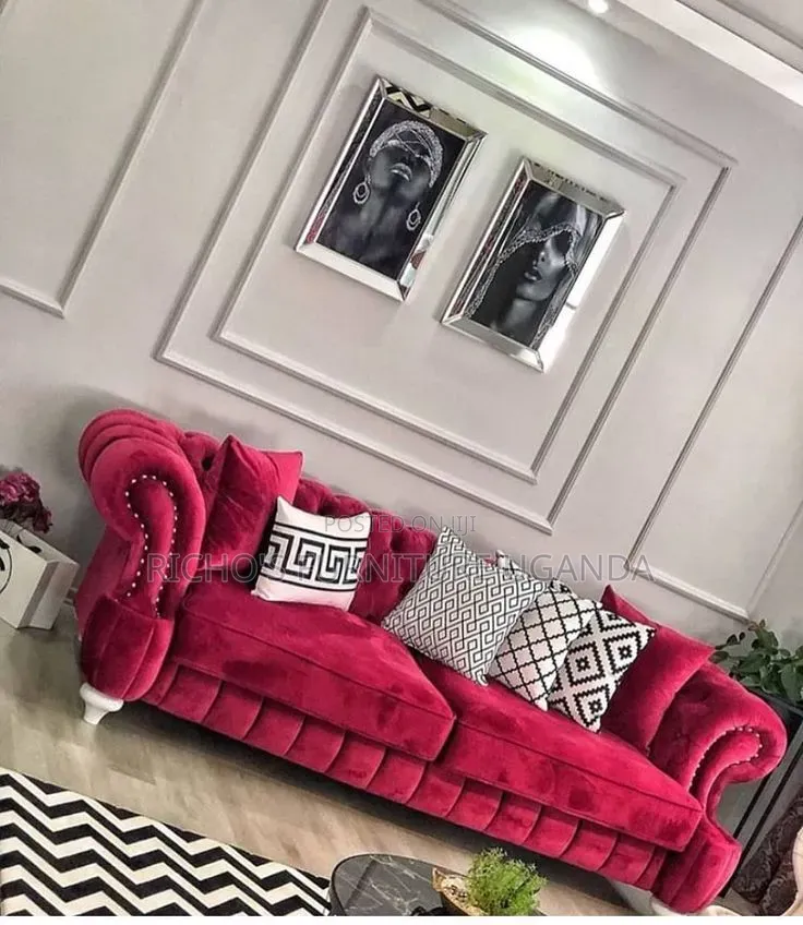 Modern Sofa Maroon