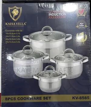 Premium Kaisa Villa 8-Piece Stainless Steel Cookware Set