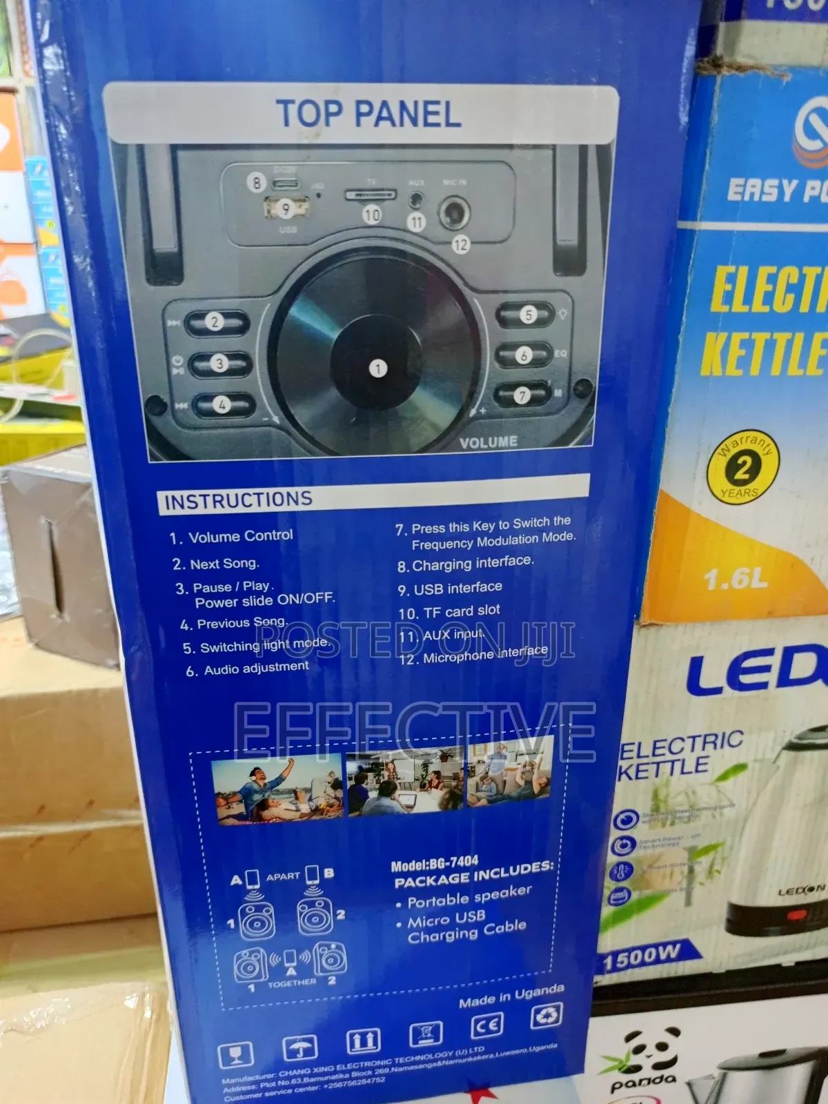Bg 7404 Wireless Karaoke Speaker With Multi-Color RGB Lights.
