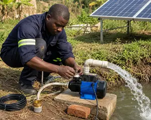 250w Solar Surface Water Pump 15m Head 3000l/H 24v