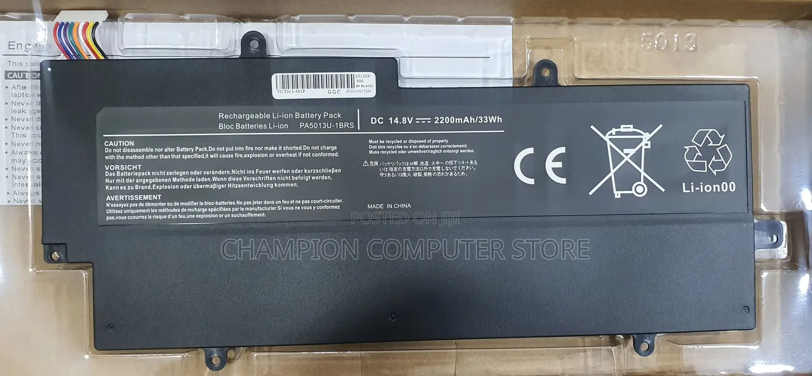Toshiba Pa5013u-1brs for Toshiba Portege Z835 Z830 Z930 Z935 Ultrabook