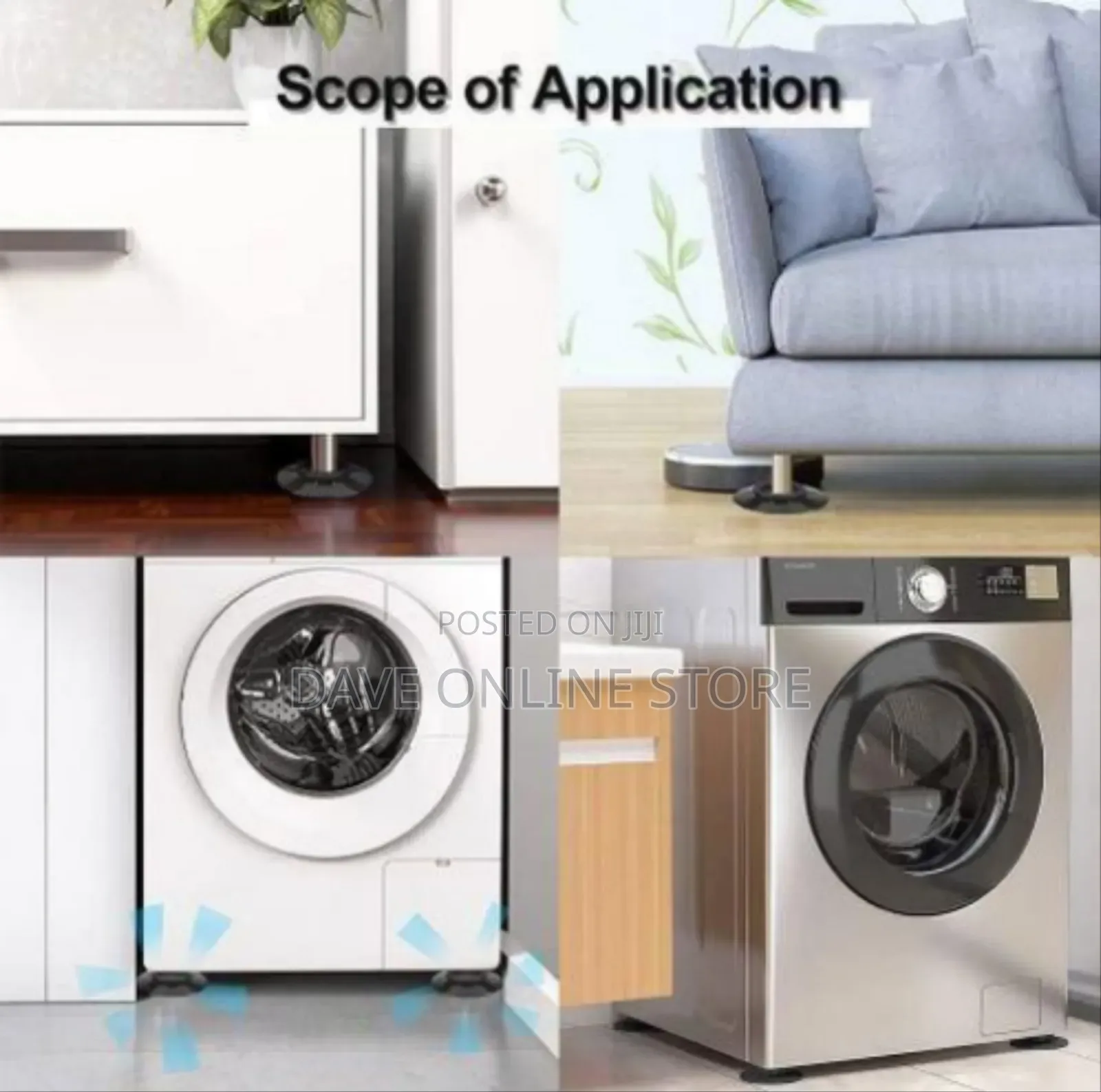 Anti-Vibration and Anti-Slip Appliance/Furniture Pads (Set of 4)