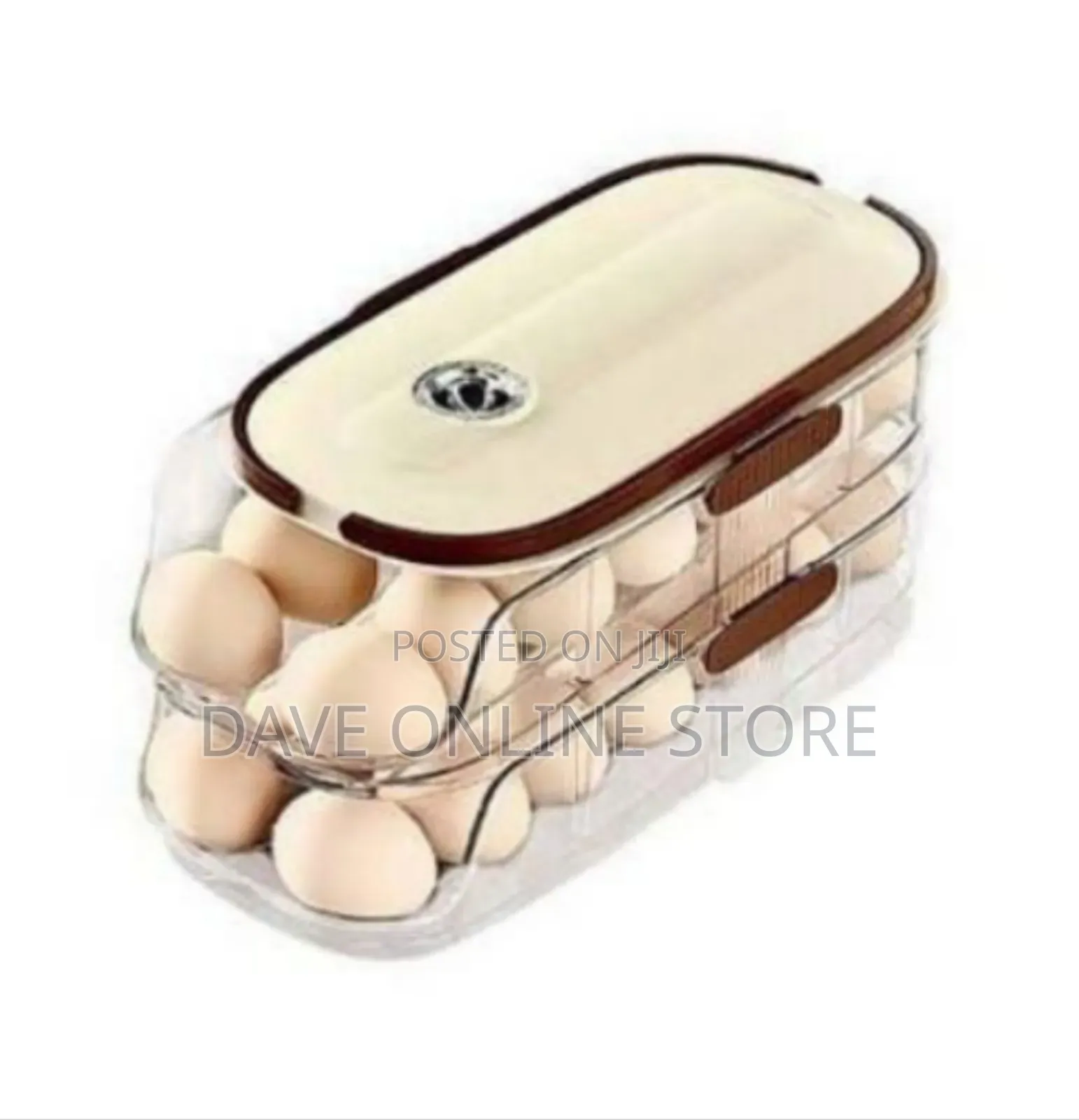 Space-Saving Stackable Refrigerator Egg Holder With Drawer Design