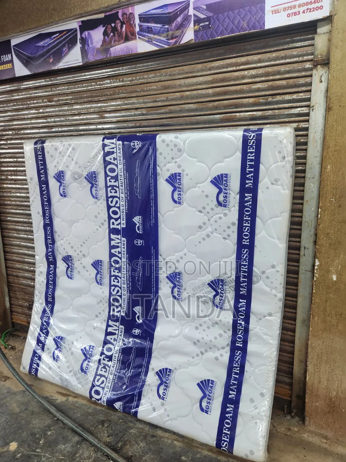 6x6 Mattress Topper Rose Foam.