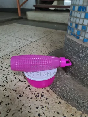 Pink Plastic Kids Container and Bottle Kids Container With Bottle