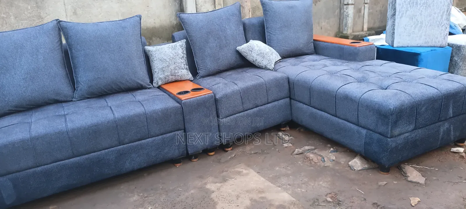 L Sofa Set/Cup Holder/Sofa Set L Shape Sofas
