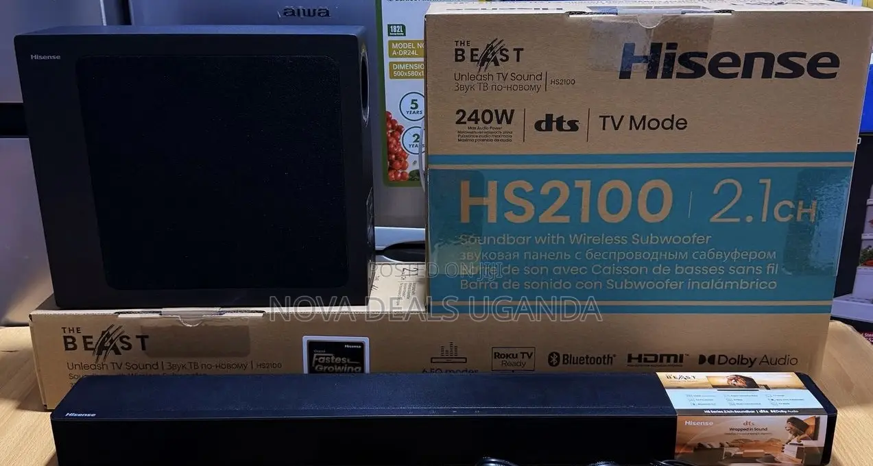 Hisense Hs2100 240w 2.1ch Soundbar With Wireless Subwoofer
